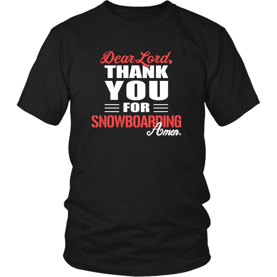 Snowboarding Shirt - Dear Lord, thank you for Snowboarding Amen- Hobby-T-shirt-Teelime | shirts-hoodies-mugs