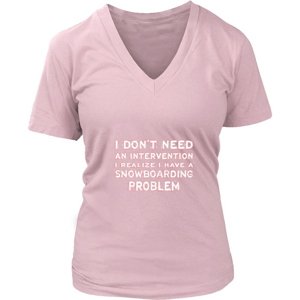 Snowboarding Shirt - I don't need an intervention I realize I have a Snowboarding problem- Hobby Gift-T-shirt-Teelime | shirts-hoodies-mugs