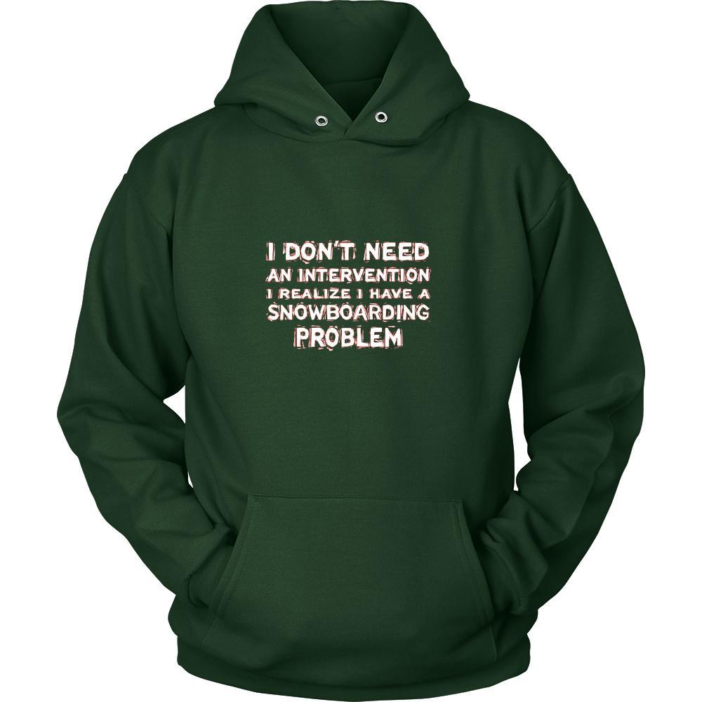 Snowboarding Shirt - I don't need an intervention I realize I have a Snowboarding problem- Hobby Gift-T-shirt-Teelime | shirts-hoodies-mugs