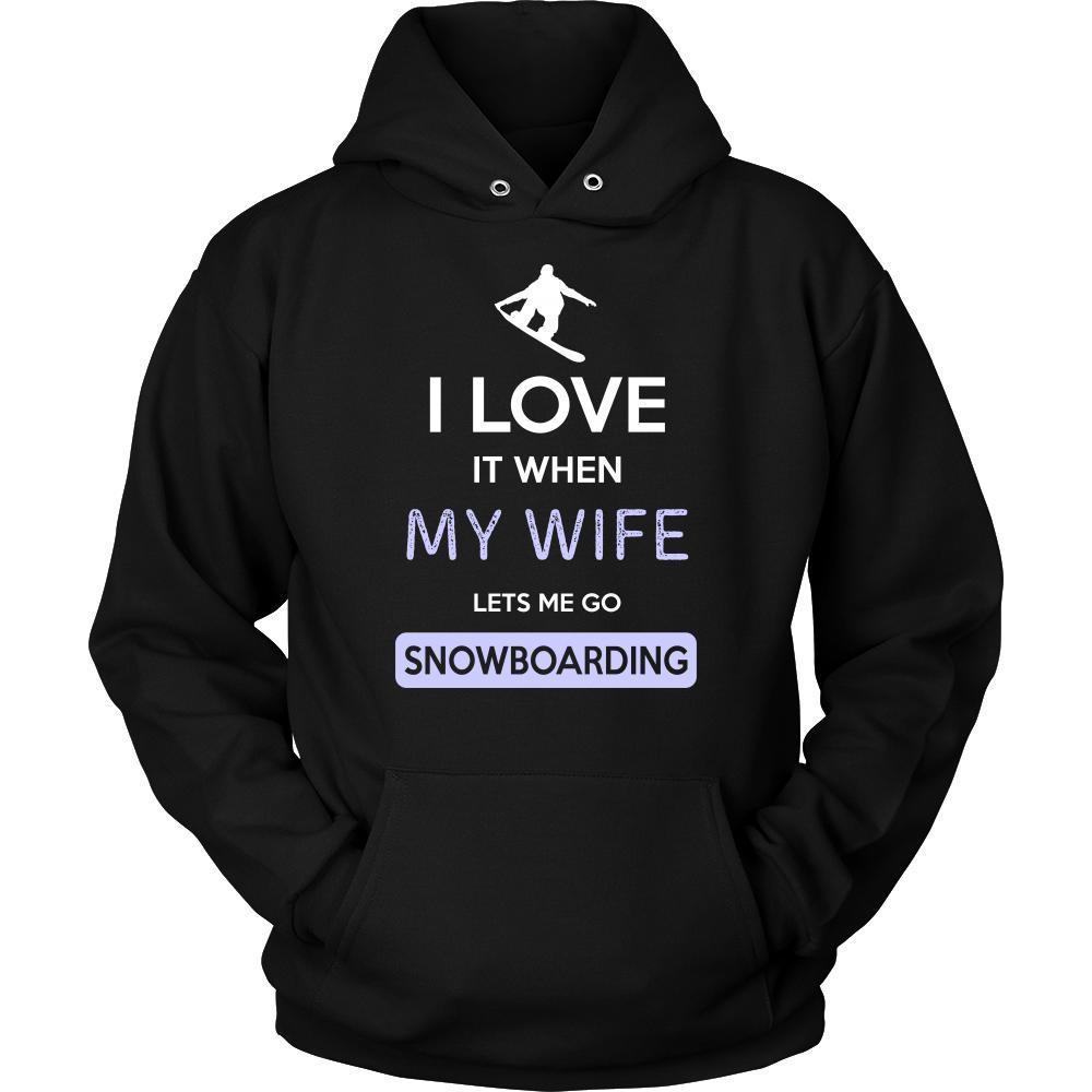 Snowboarding Shirt - I love it when my wife lets me go Snowboarding - Hobby Gift-T-shirt-Teelime | shirts-hoodies-mugs