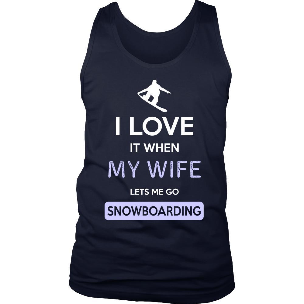 Snowboarding Shirt - I love it when my wife lets me go Snowboarding - Hobby Gift-T-shirt-Teelime | shirts-hoodies-mugs