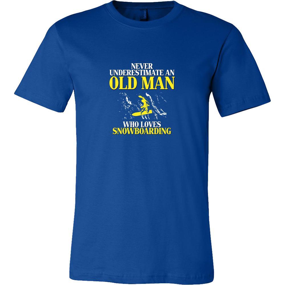 Snowboarding Shirt - Never underestimate an old man who loves snowboarding Grandfather Hobby Gift-T-shirt-Teelime | shirts-hoodies-mugs