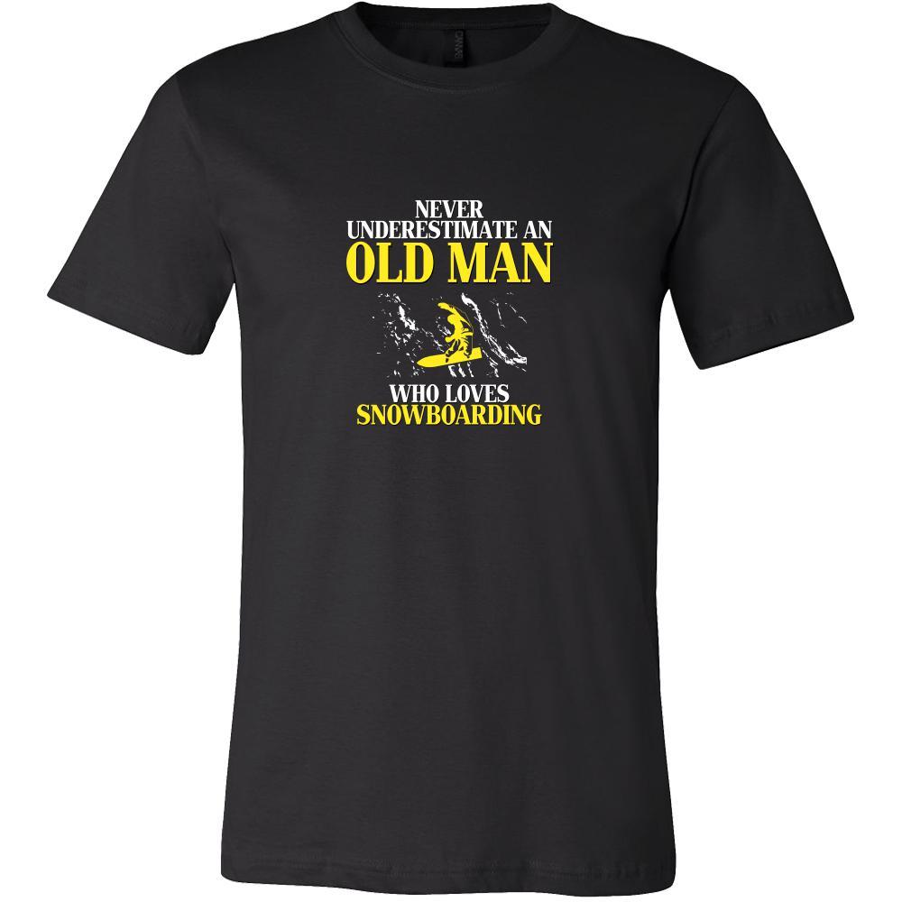 Snowboarding Shirt - Never underestimate an old man who loves snowboarding Grandfather Hobby Gift-T-shirt-Teelime | shirts-hoodies-mugs