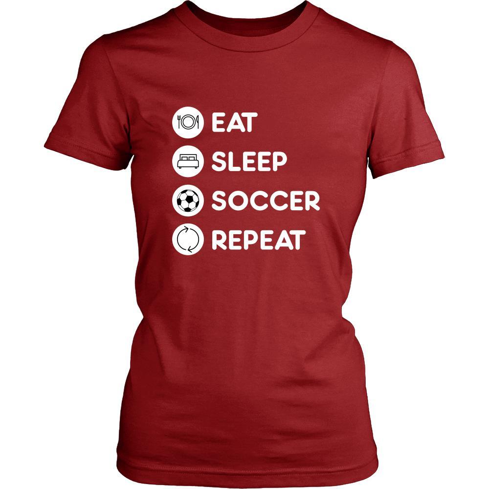 Soccer - Eat Sleep Soccer Repeat - Soccer Sport Shirt-T-shirt-Teelime | shirts-hoodies-mugs