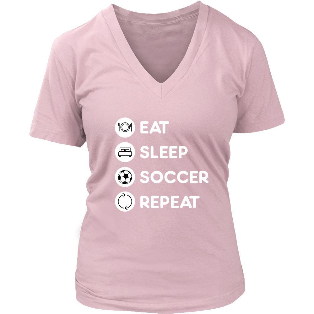 Soccer - Eat Sleep Soccer Repeat - Soccer Sport Shirt-T-shirt-Teelime | shirts-hoodies-mugs