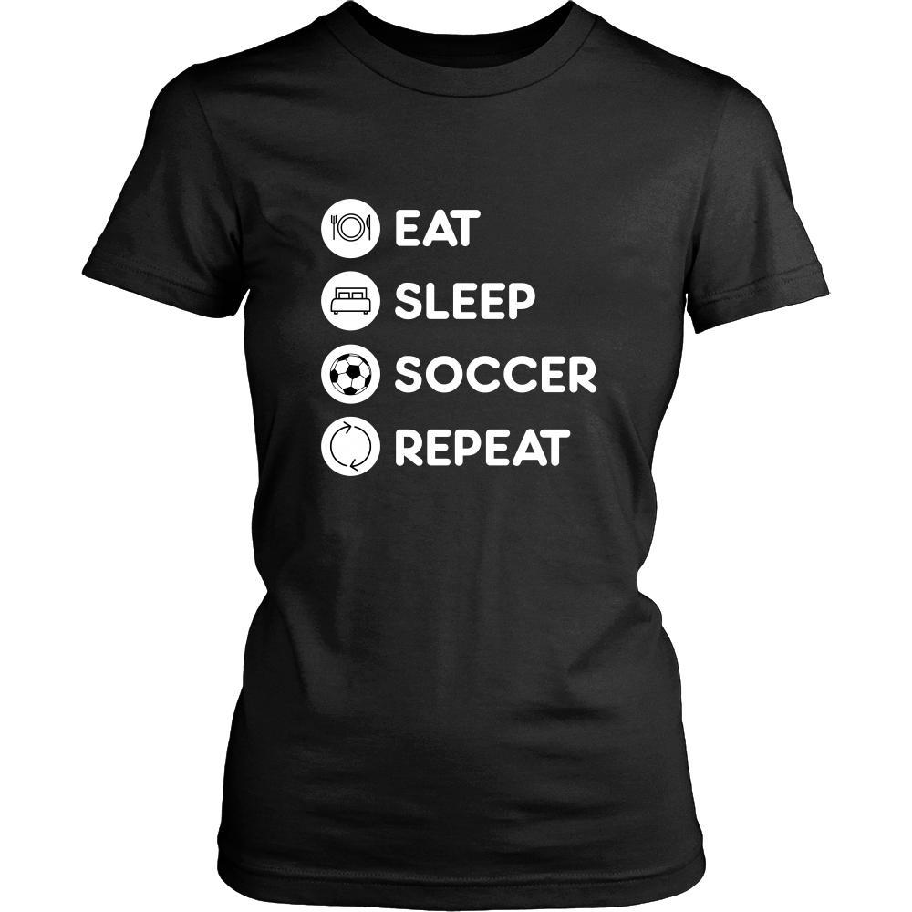 Soccer - Eat Sleep Soccer Repeat - Soccer Sport Shirt-T-shirt-Teelime | shirts-hoodies-mugs
