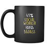 Social Worker 49% Social Worker 51% Badass 11oz Black Mug-Drinkware-Teelime | shirts-hoodies-mugs