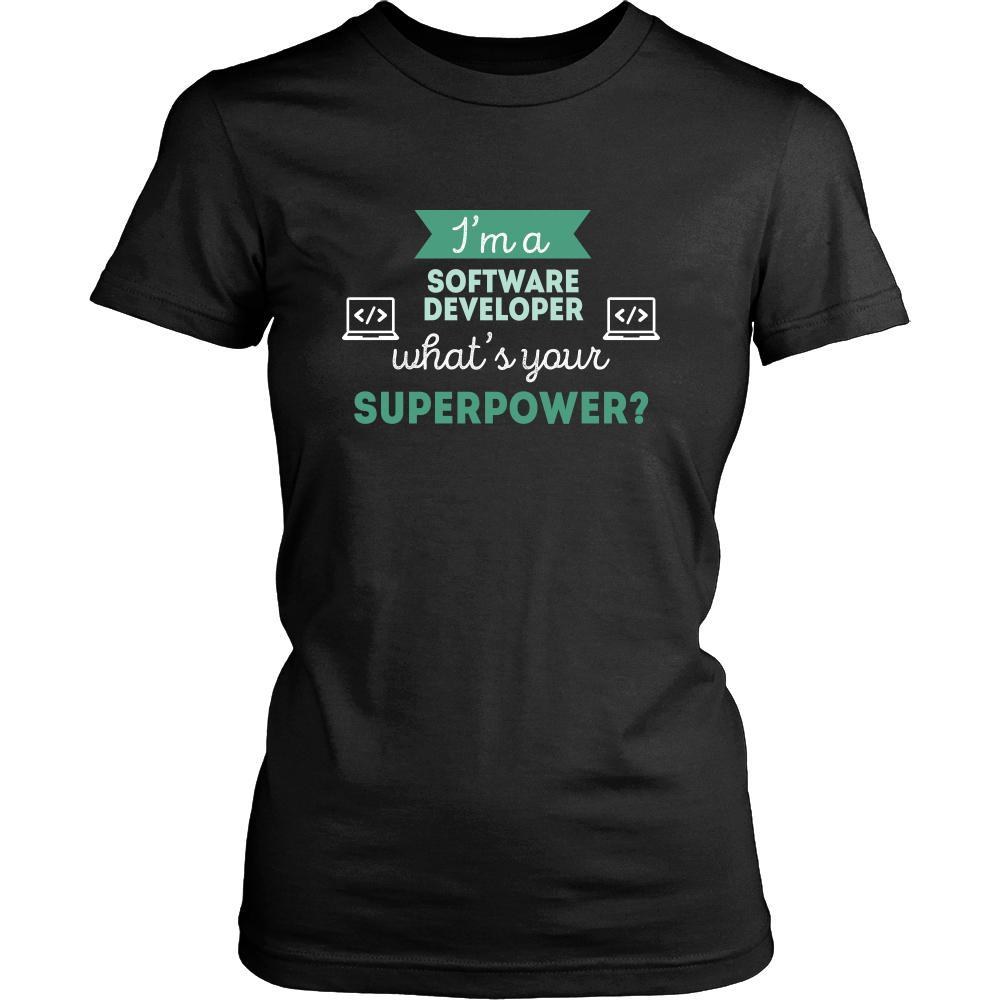 Software developer Shirt - I'm a Software developer, what's your superpower? - Profession Gift-T-shirt-Teelime | shirts-hoodies-mugs