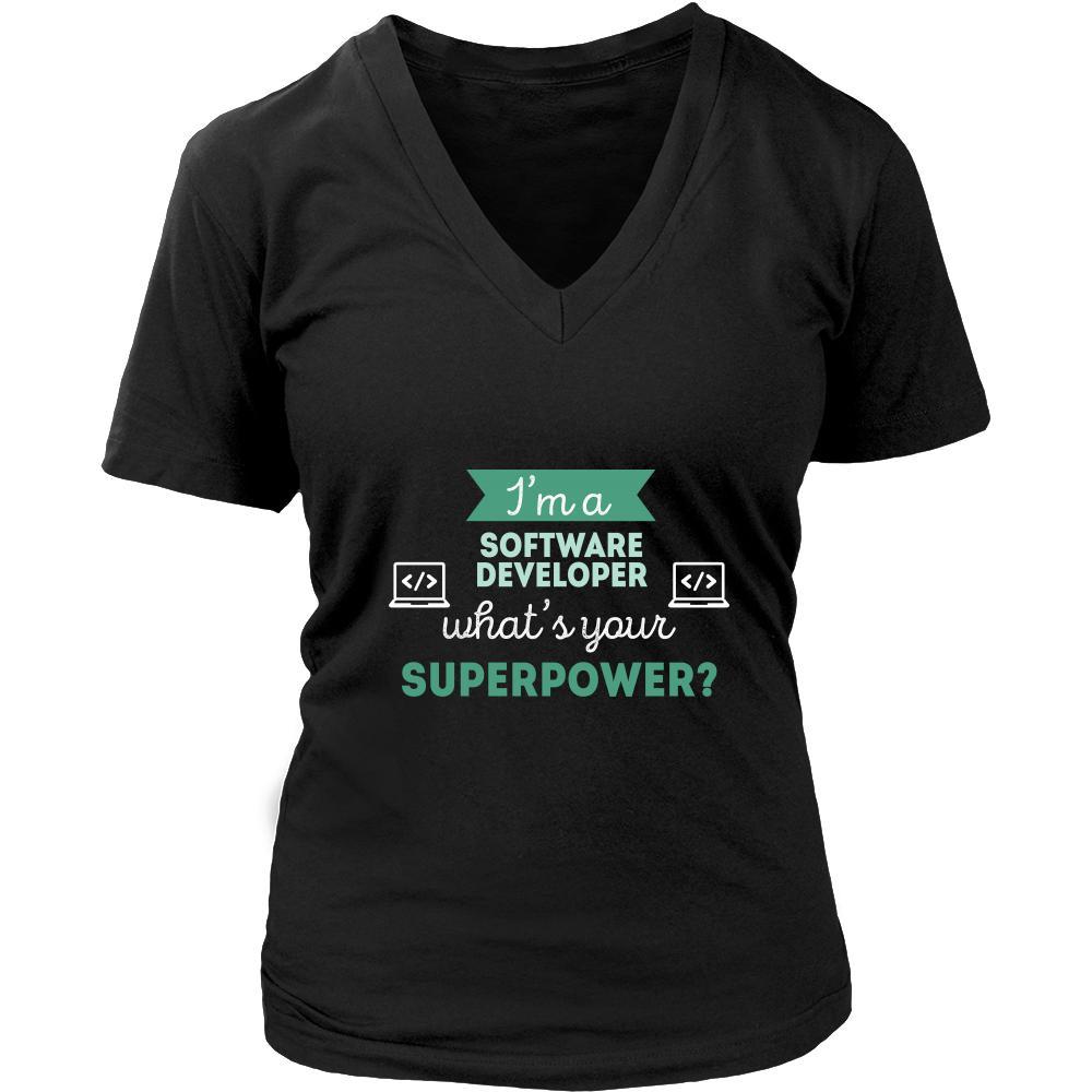 Software developer Shirt - I'm a Software developer, what's your superpower? - Profession Gift-T-shirt-Teelime | shirts-hoodies-mugs