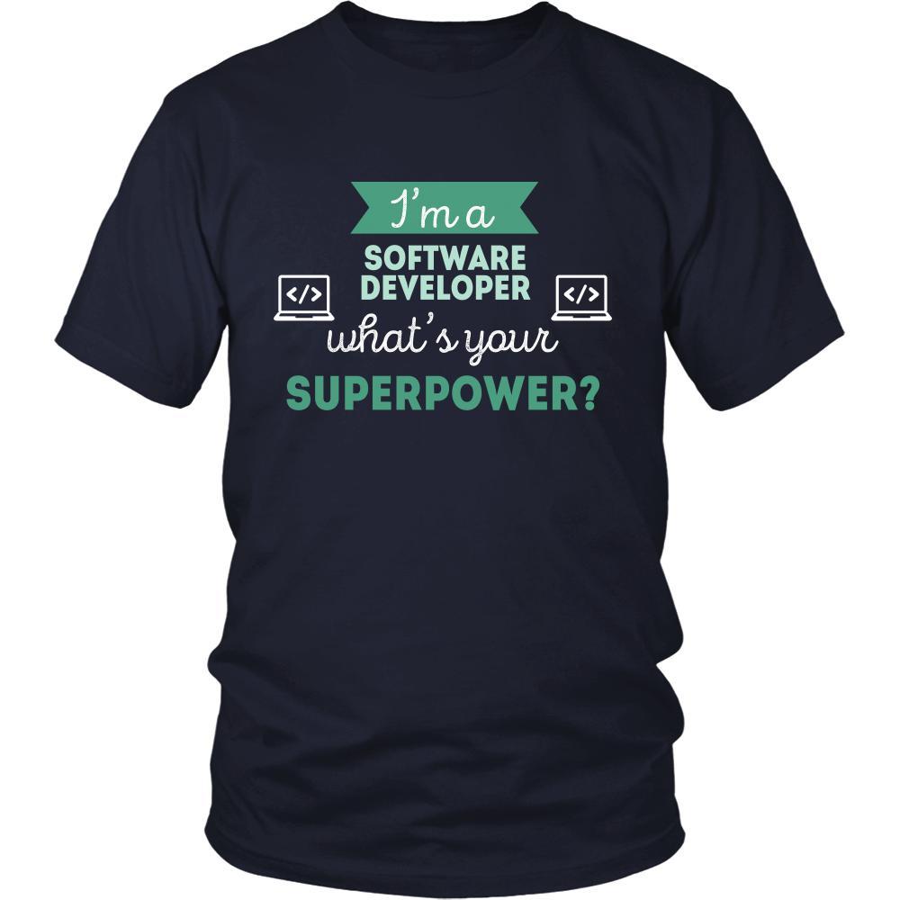 Software developer Shirt - I'm a Software developer, what's your superpower? - Profession Gift-T-shirt-Teelime | shirts-hoodies-mugs