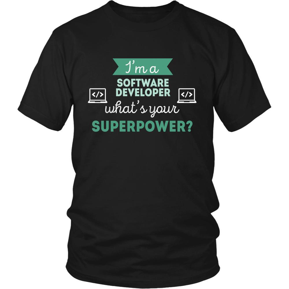Software developer Shirt - I'm a Software developer, what's your superpower? - Profession Gift-T-shirt-Teelime | shirts-hoodies-mugs
