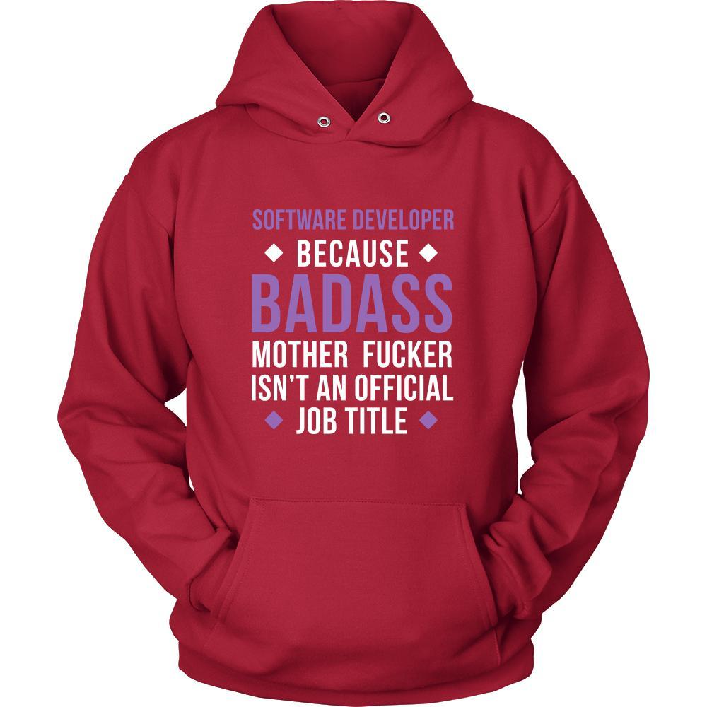Software developer Shirt - Software developer because badass mother fucker isn't an official job title - Profession Gift-T-shirt-Teelime | shirts-hoodies-mugs