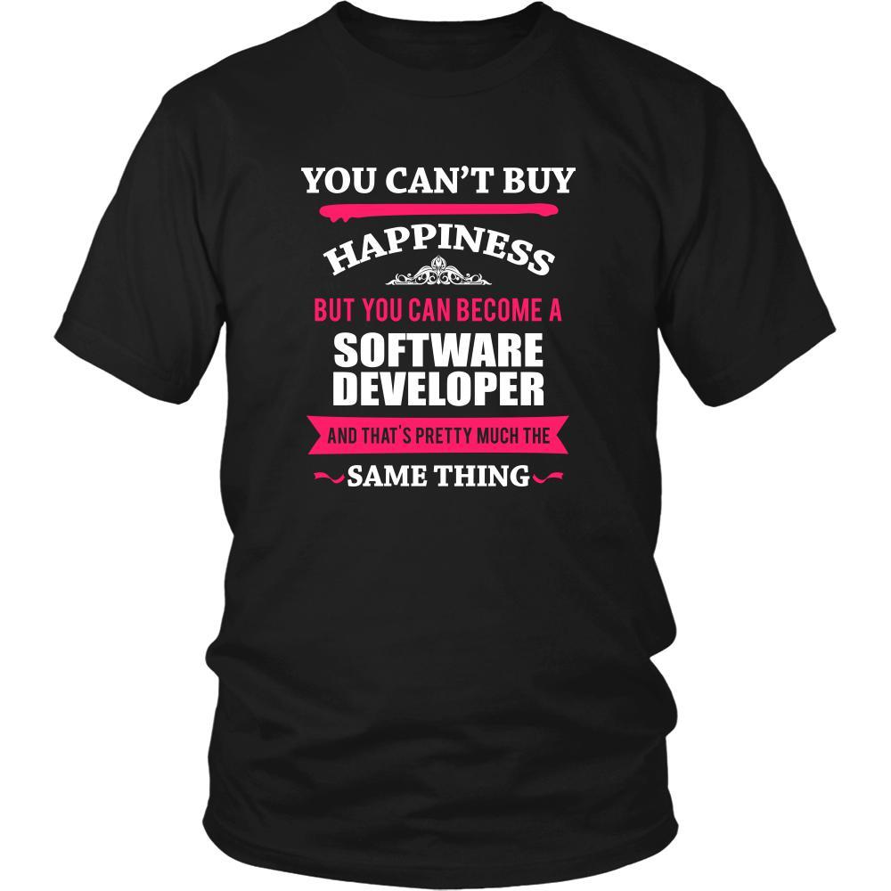 Software Developer Shirt - You can't buy happiness but you can become a Software Developer and that's pretty much the same thing Profession-T-shirt-Teelime | shirts-hoodies-mugs