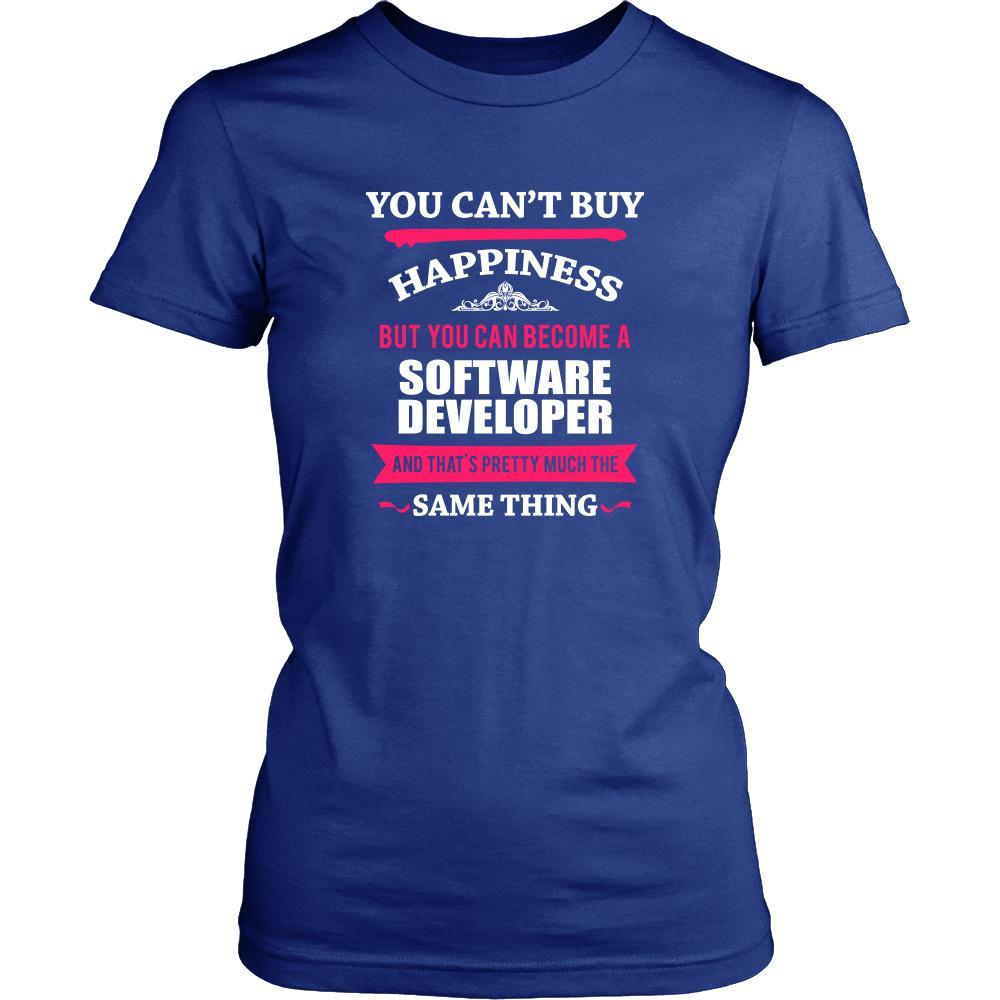 Software Developer Shirt - You can't buy happiness but you can become a Software Developer and that's pretty much the same thing Profession-T-shirt-Teelime | shirts-hoodies-mugs