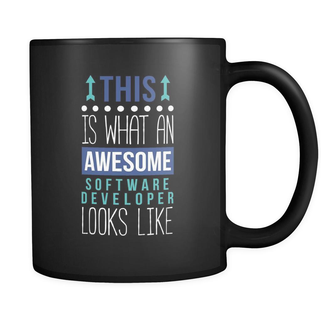 Software developer This is what an awesome software developer looks like 11oz Black Mug-Drinkware-Teelime | shirts-hoodies-mugs
