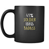 Soldier 49% Soldier 51% Badass 11oz Black Mug-Drinkware-Teelime | shirts-hoodies-mugs