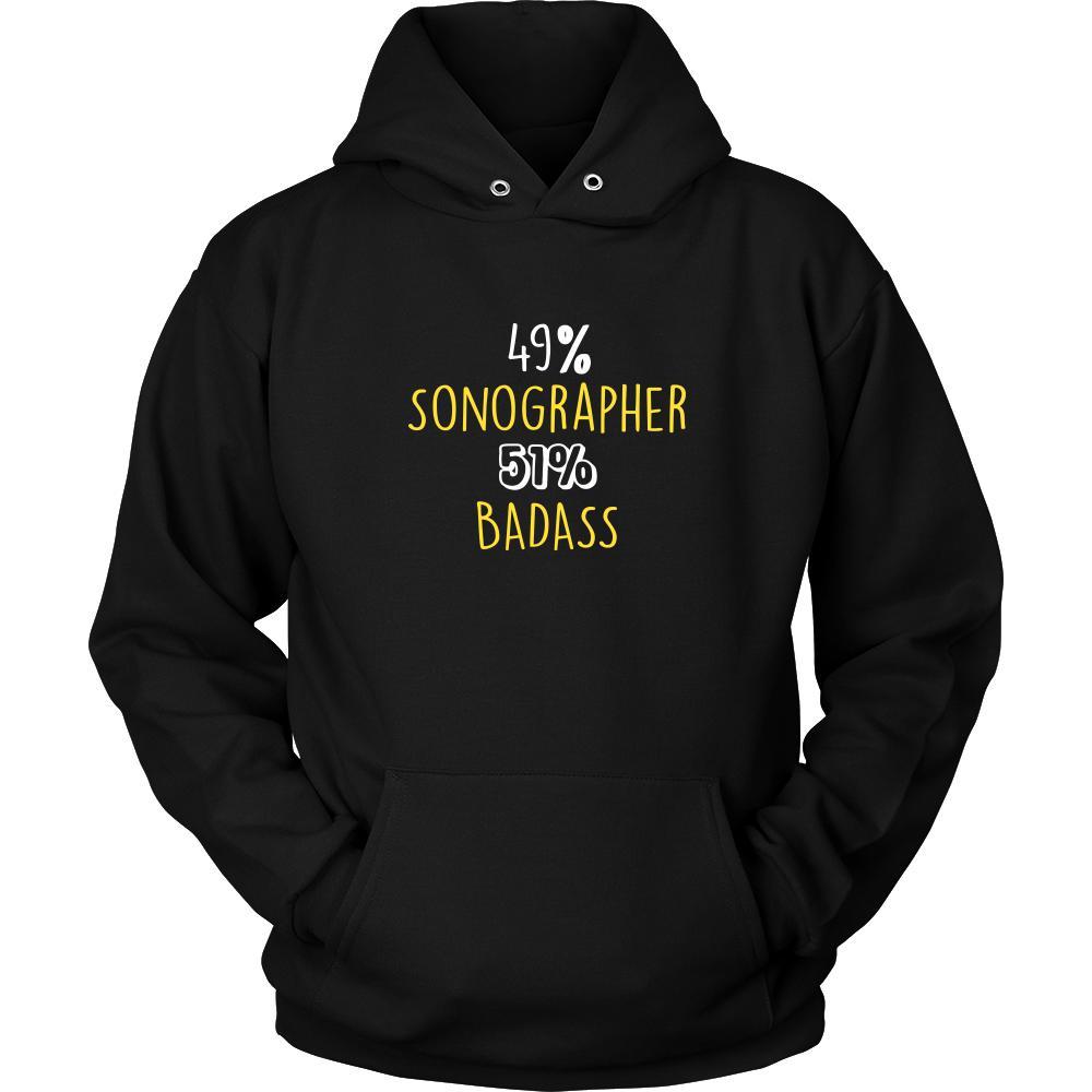 Sonographer Shirt - 49% Sonographer 51% Badass Profession-T-shirt-Teelime | shirts-hoodies-mugs