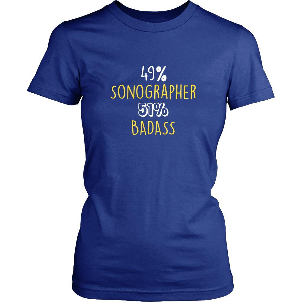 Sonographer Shirt - 49% Sonographer 51% Badass Profession-T-shirt-Teelime | shirts-hoodies-mugs