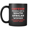 South African Caution Pissing Off A South African Woman May Cause Severe Bodily Harm 11oz Black Mug-Drinkware-Teelime | shirts-hoodies-mugs