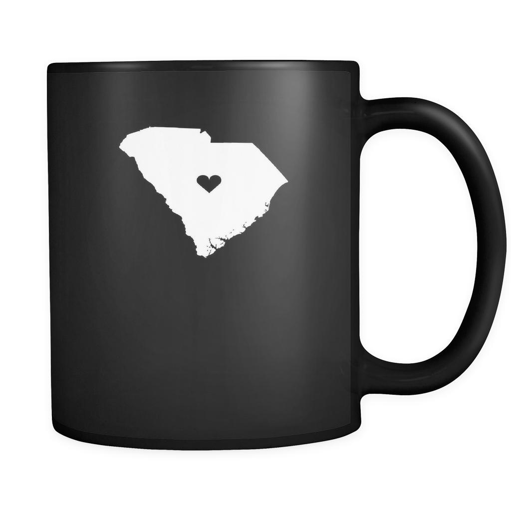 South Carolina Love South Carolina 11oz Black Mug-Drinkware-Teelime | shirts-hoodies-mugs