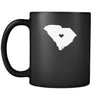 South Carolina Love South Carolina 11oz Black Mug-Drinkware-Teelime | shirts-hoodies-mugs