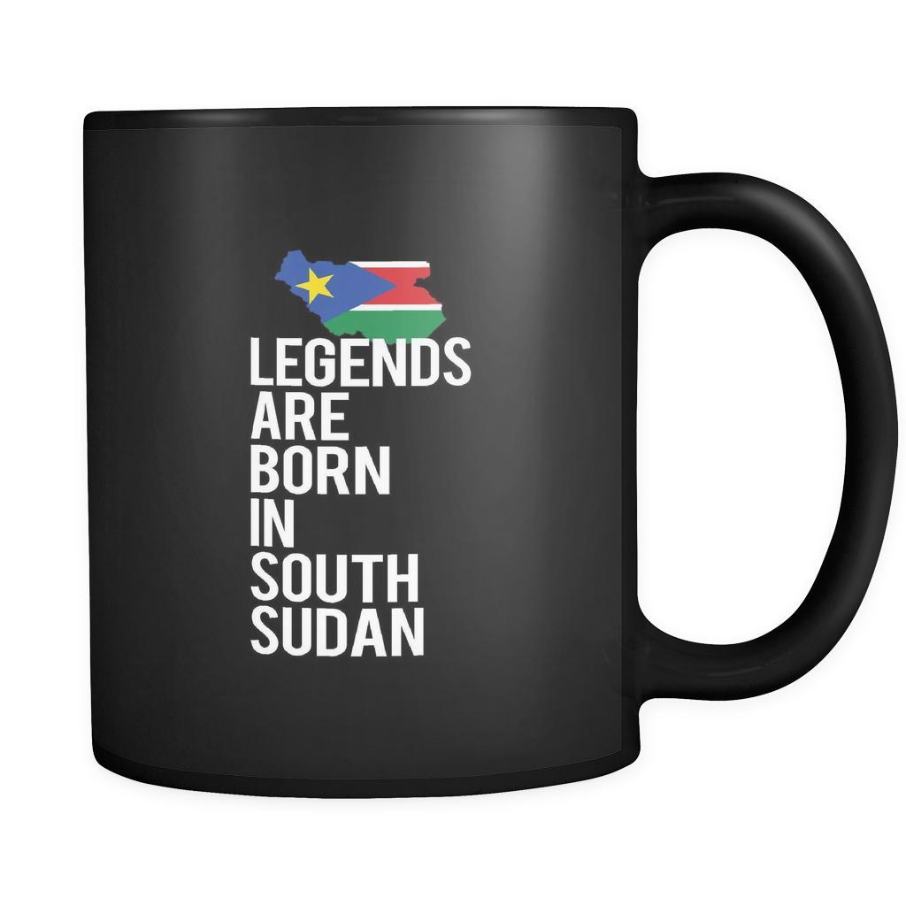 South Sudan Legends are born in South Sudan 11oz Black Mug-Drinkware-Teelime | shirts-hoodies-mugs