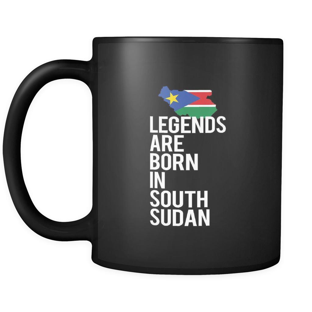 South Sudan Legends are born in South Sudan 11oz Black Mug-Drinkware-Teelime | shirts-hoodies-mugs