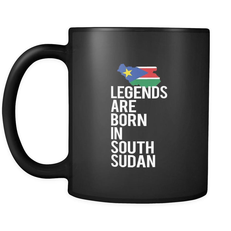 South Sudan Legends are born in South Sudan 11oz Black Mug-Drinkware-Teelime | shirts-hoodies-mugs