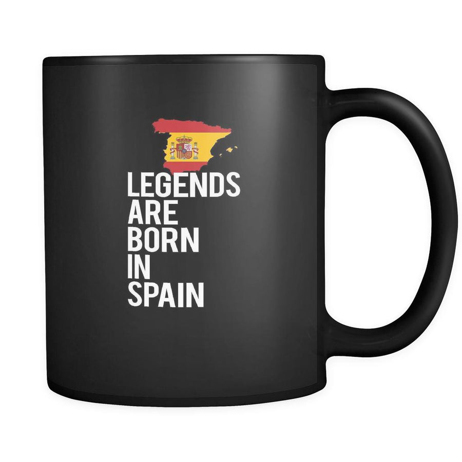 Spain Legends are born in Spain 11oz Black Mug-Drinkware-Teelime | shirts-hoodies-mugs