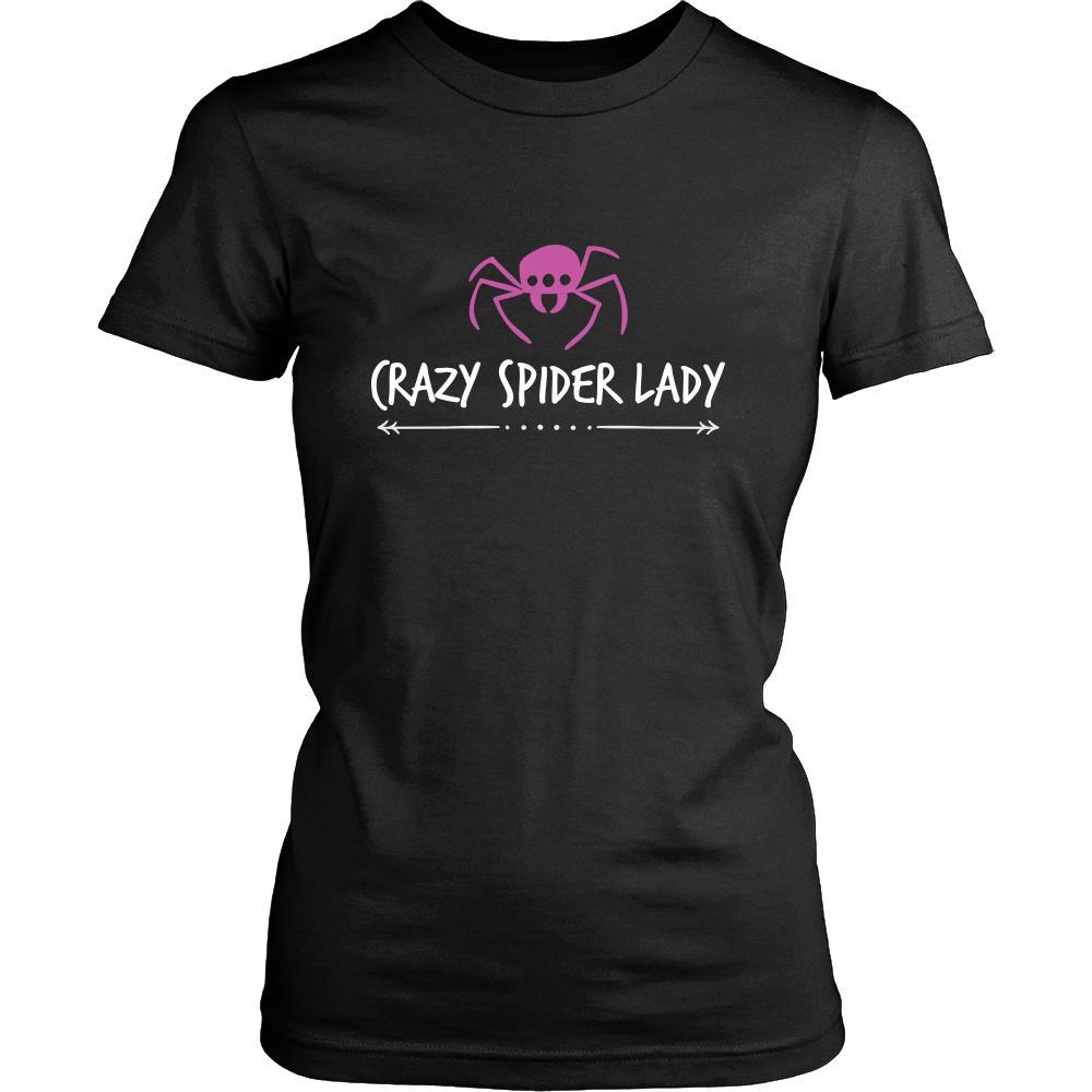 Spider Shirt - Crazy Spider Lady - Animal Lover Gift-T-shirt-Teelime | shirts-hoodies-mugs