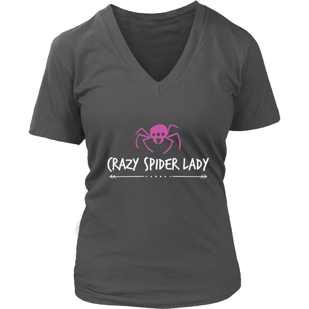 Spider Shirt - Crazy Spider Lady - Animal Lover Gift-T-shirt-Teelime | shirts-hoodies-mugs