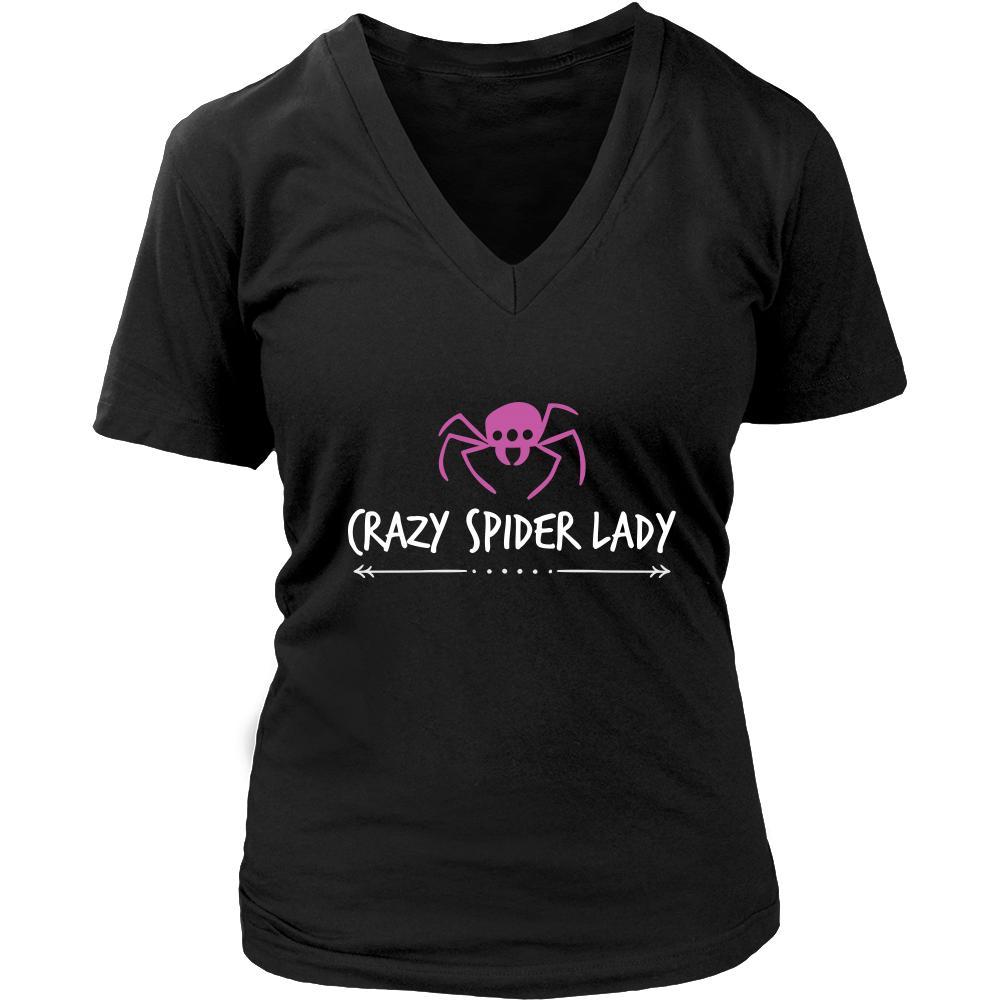 Spider Shirt - Crazy Spider Lady - Animal Lover Gift-T-shirt-Teelime | shirts-hoodies-mugs