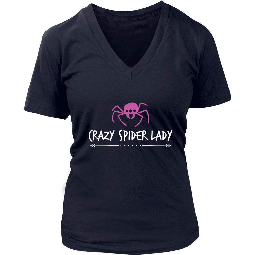 Spider Shirt - Crazy Spider Lady - Animal Lover Gift-T-shirt-Teelime | shirts-hoodies-mugs