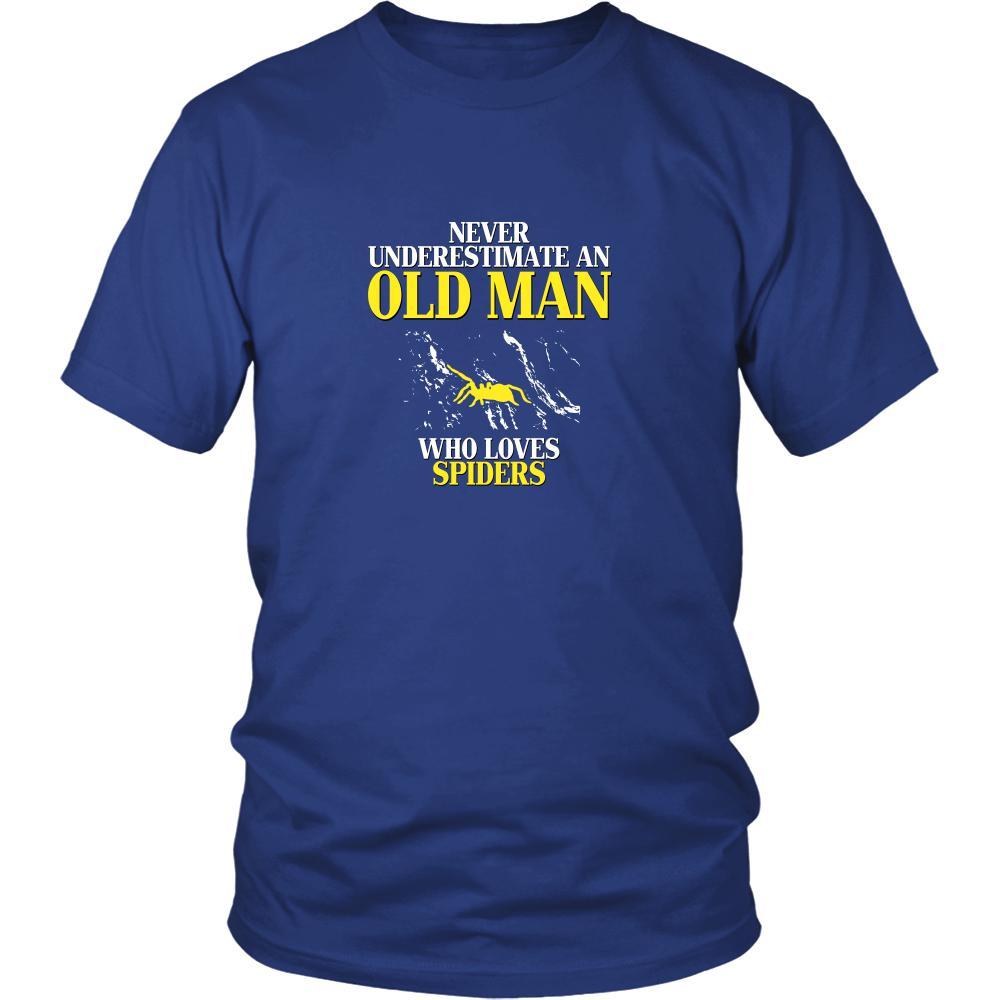 Spider Shirt - Never underestimate an old man who loves spiders Grandfather Pets Gift-T-shirt-Teelime | shirts-hoodies-mugs