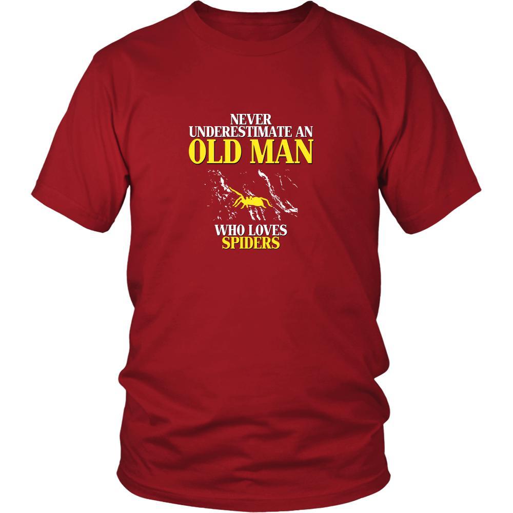 Spider Shirt - Never underestimate an old man who loves spiders Grandfather Pets Gift-T-shirt-Teelime | shirts-hoodies-mugs