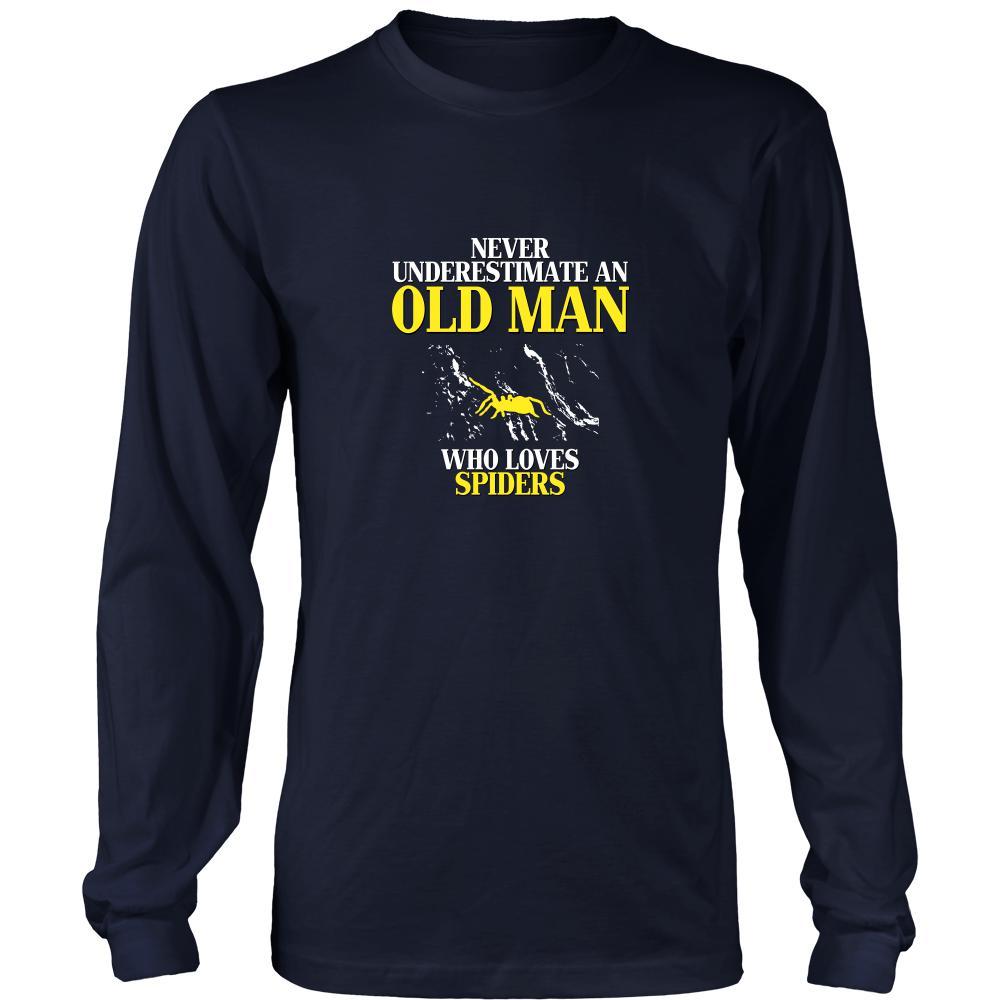 Spider Shirt - Never underestimate an old man who loves spiders Grandfather Pets Gift-T-shirt-Teelime | shirts-hoodies-mugs