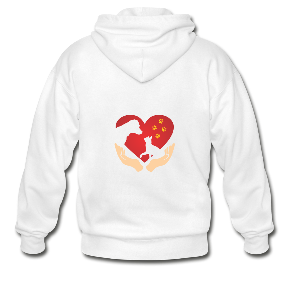 Tharp Unisex Zip Hoodie example-Gildan Heavy Blend Adult Zip Hoodie-Teelime | shirts-hoodies-mugs