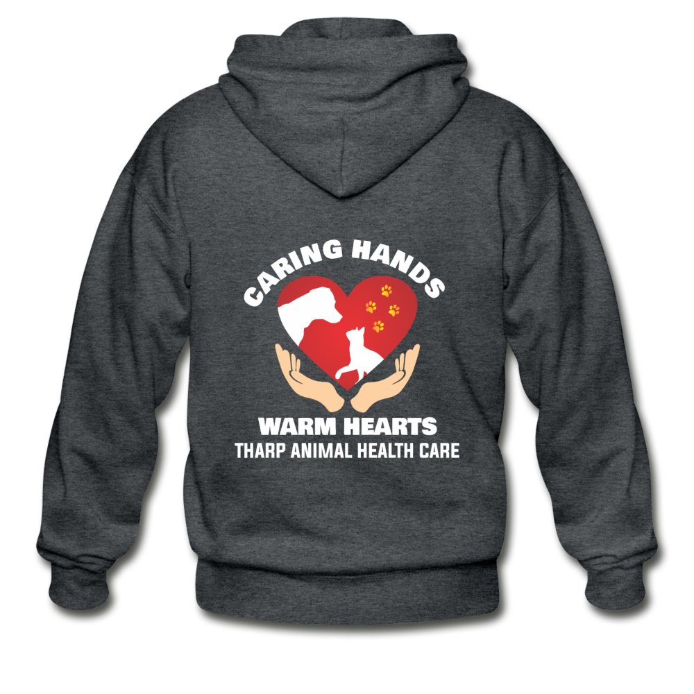 Tharp Unisex Zip Hoodie example-Gildan Heavy Blend Adult Zip Hoodie-Teelime | shirts-hoodies-mugs