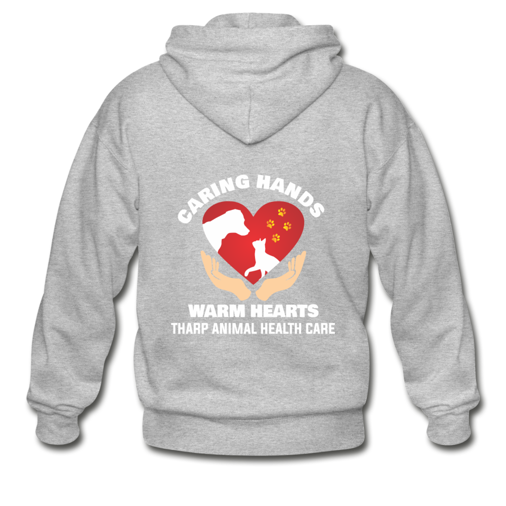 Tharp Unisex Zip Hoodie example-Gildan Heavy Blend Adult Zip Hoodie-Teelime | shirts-hoodies-mugs