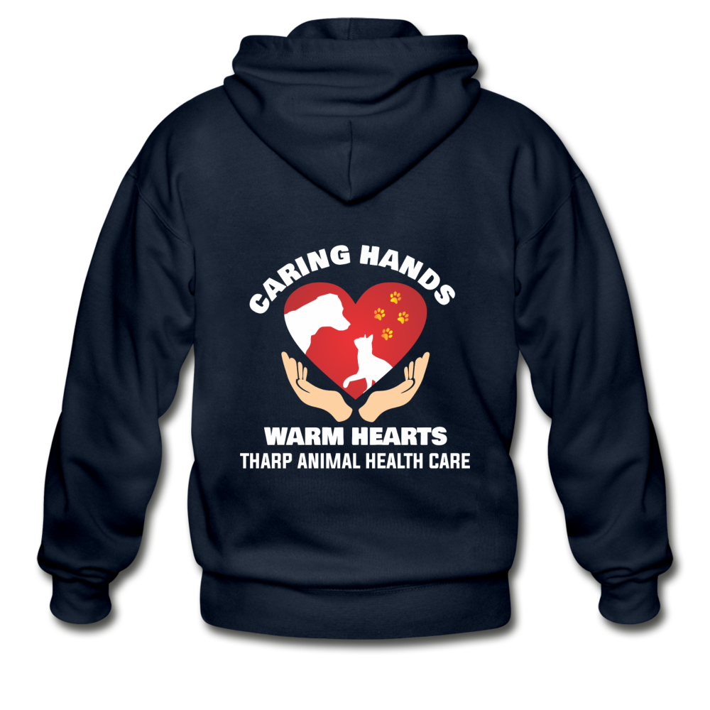 Tharp Unisex Zip Hoodie example-Gildan Heavy Blend Adult Zip Hoodie-Teelime | shirts-hoodies-mugs