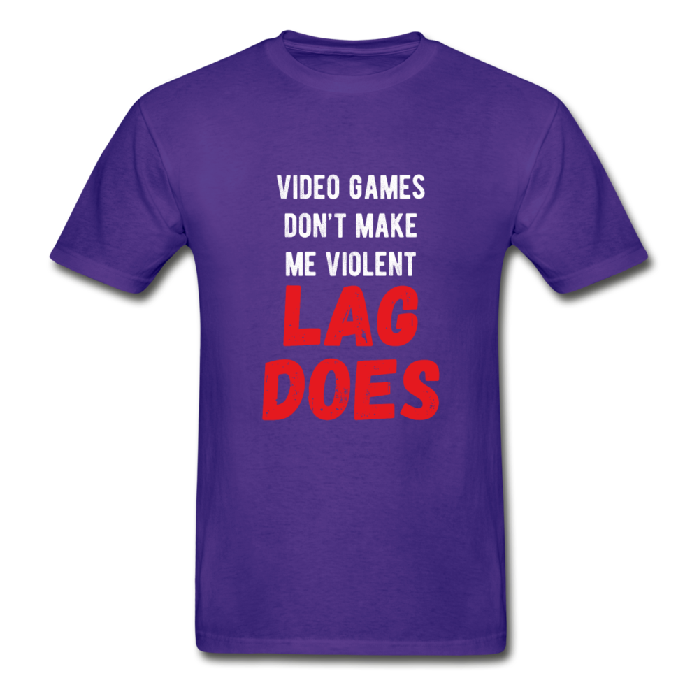 Video Games Don't Make Me Violent Lag Does Unisex T-Shirt-Hanes Adult Tagless T-Shirt-Teelime | shirts-hoodies-mugs
