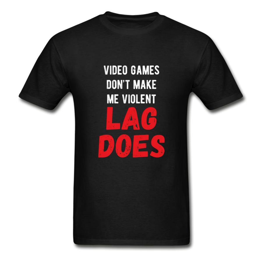 Video Games Don't Make Me Violent Lag Does Unisex T-Shirt-Hanes Adult Tagless T-Shirt-Teelime | shirts-hoodies-mugs