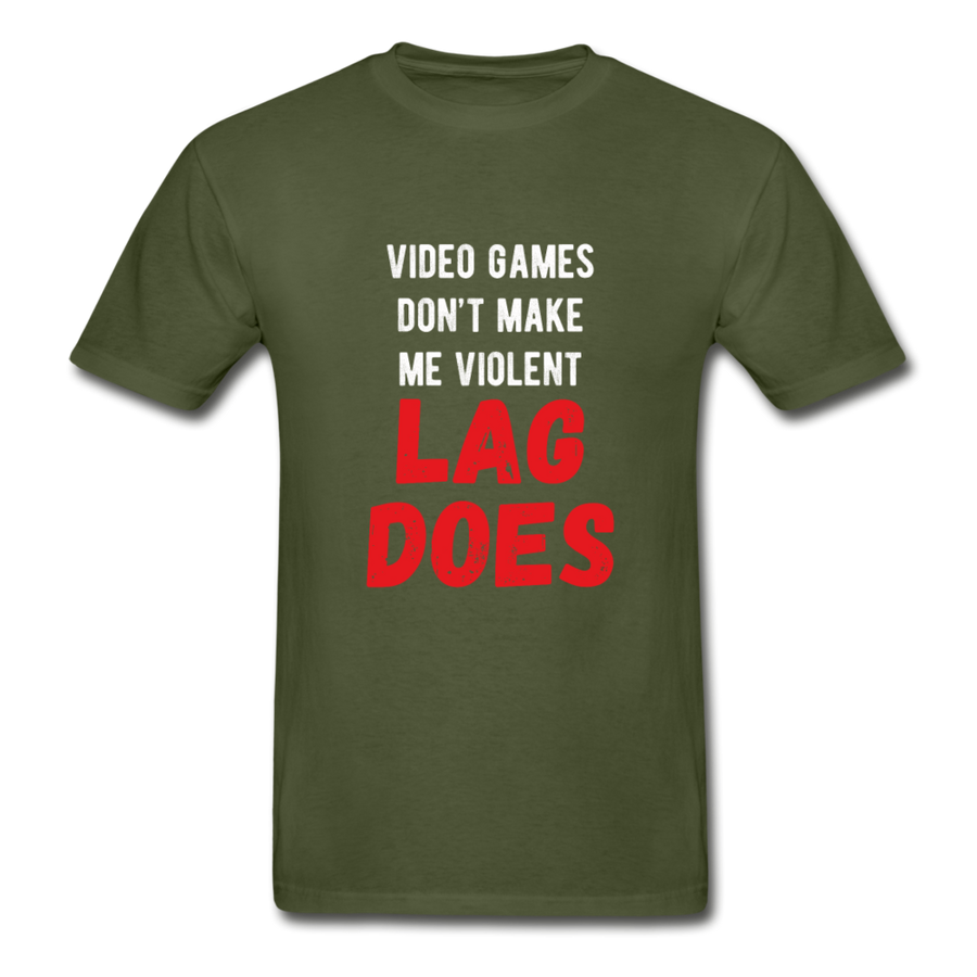 Video Games Don't Make Me Violent Lag Does Unisex T-Shirt-Hanes Adult Tagless T-Shirt-Teelime | shirts-hoodies-mugs