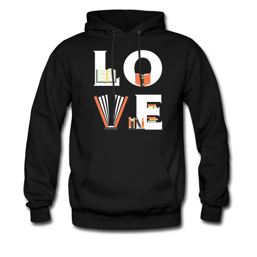 Librarian - LOVE Librarian Unisex Hoodie-Men's Hoodie-Teelime | shirts-hoodies-mugs