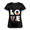 LOVE Librarian Women's V-Neck T-Shirt-Women's V-Neck T-Shirt-Teelime | shirts-hoodies-mugs