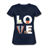 LOVE Librarian Women's V-Neck T-Shirt-Women's V-Neck T-Shirt-Teelime | shirts-hoodies-mugs