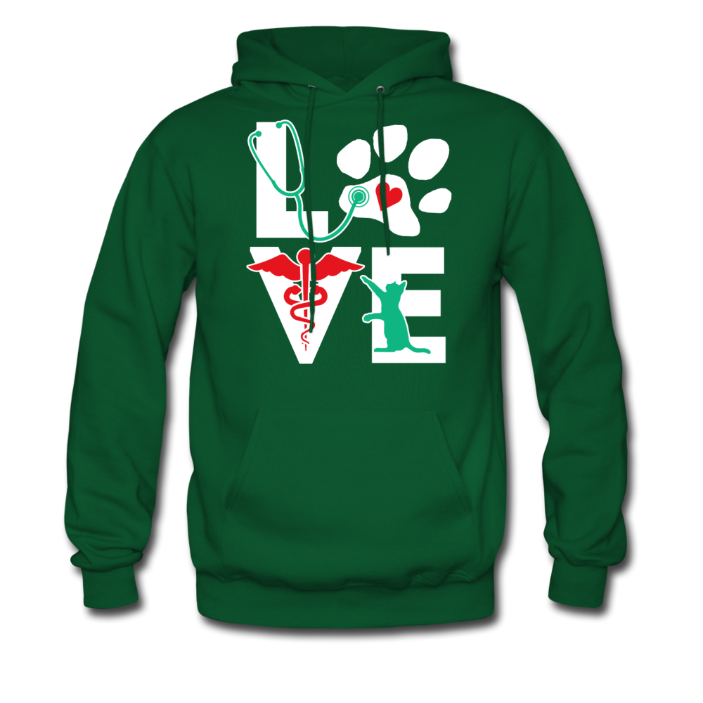 Veterinarian Love Cat Vet Tech Unisex Hoodie-Men's Hoodie-Teelime | shirts-hoodies-mugs