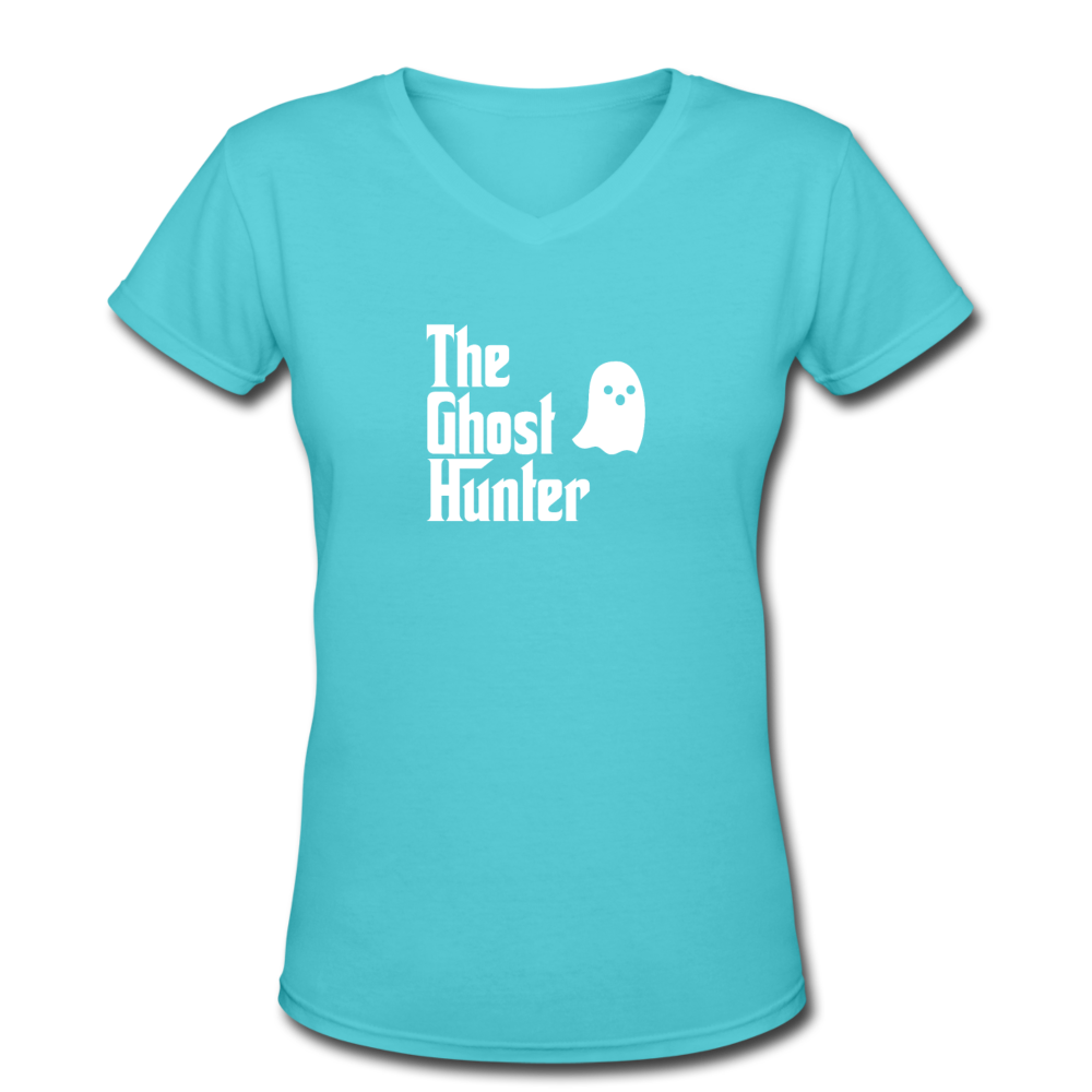 Ghost Hunting Women's V-Neck T-Shirt-Women's V-Neck T-Shirt-Teelime | shirts-hoodies-mugs