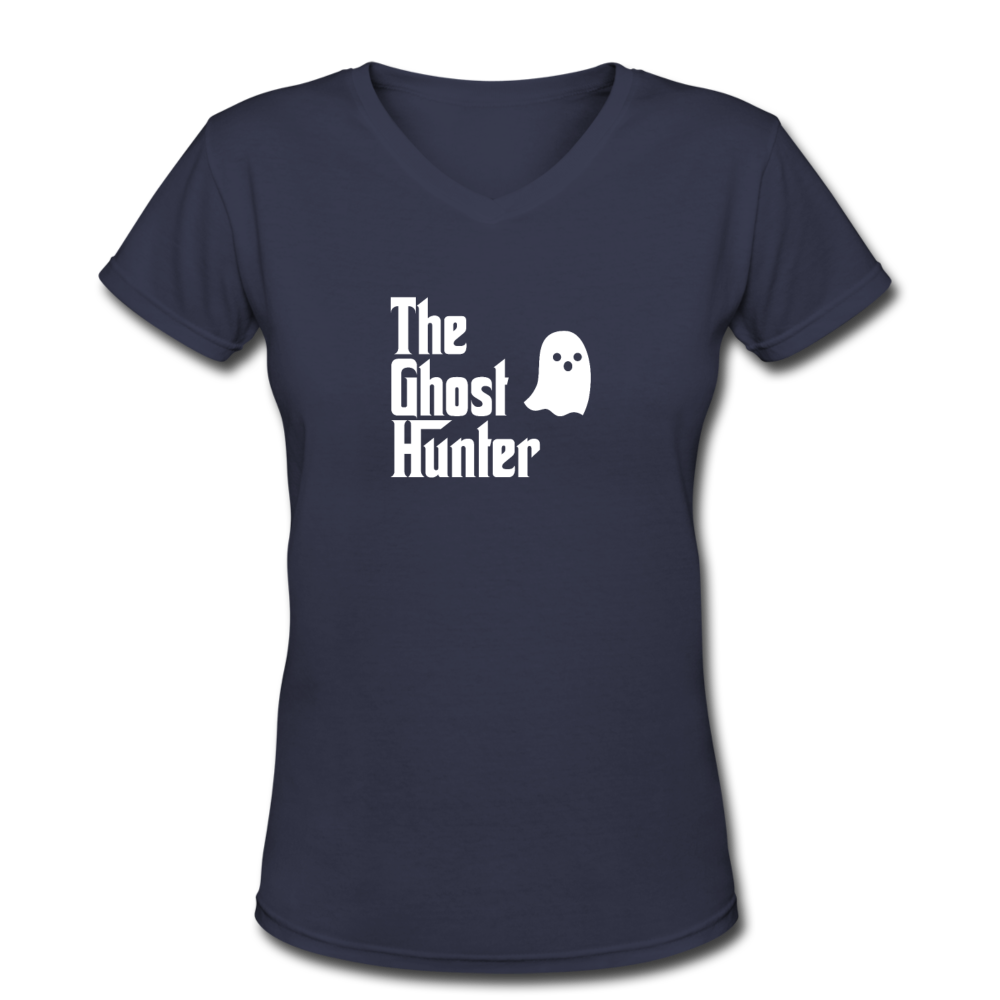 Ghost Hunting Women's V-Neck T-Shirt-Women's V-Neck T-Shirt-Teelime | shirts-hoodies-mugs