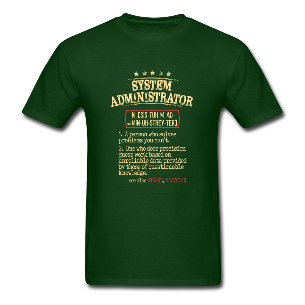 System Admin- Person Who Solves Problems You Can't See, Also WIZARD, MAGICIAN Unisex T-Shirt-Men's T-Shirt-Teelime | shirts-hoodies-mugs